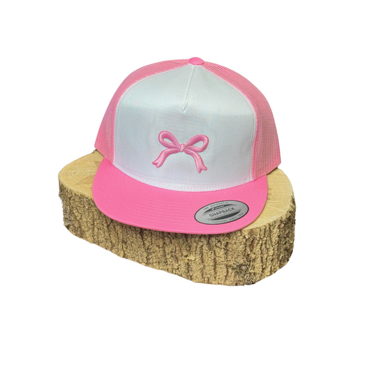 Pink Bow Trucker Hat